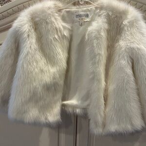 Faux fur jacket white